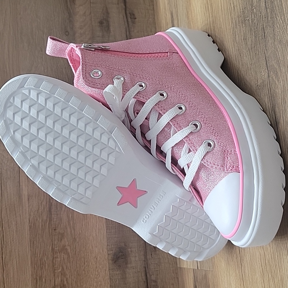Converse Pink Chuck Taylor High-Tops - Picture 5 of 15